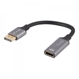Lanberg Displayport (M)- HDMI(F) Adapter 8K on cable 20cm, Silver