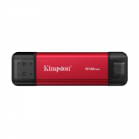 Kingston Dual Portable Solid-State Drive, USB Type-A and Type-C | 512 GB | Solid-state drive interface USB 3.2 Gen 2 | Read spee