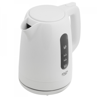 Adler Kettle | AD 1380w | Electric | 2200 W | 1 L | Polypropylene | 360 rotational base | White