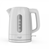 Adler Kettle | AD 1380w | Electric | 2200 W | 1 L | Polypropylene | 360 rotational base | White Adler Kettle | AD 1380w | Electric | 2200 W | 1 L | Polypropylene | 360 rotational base | White