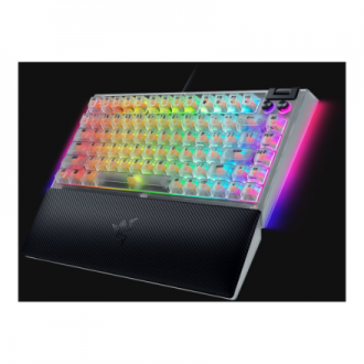 Razer Hot-swappable Mechanical Gaming Keyboard | BlackWidow V4 75% | Gaming Keyboard | Wired | US | Phantom White Edition | USB Razer Hot-swappable Mechanical Gaming Keyboard | BlackWidow V4 75% | Gaming Keyboard | Wired | US | Phantom White Edition | USB