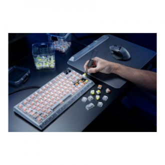 Razer Hot-swappable Mechanical Gaming Keyboard | BlackWidow V4 75% | Gaming Keyboard | Wired | US | Phantom White Edition | USB Razer Hot-swappable Mechanical Gaming Keyboard | BlackWidow V4 75% | Gaming Keyboard | Wired | US | Phantom White Edition | USB
