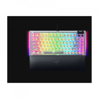 Razer Hot-swappable Mechanical Gaming Keyboard | BlackWidow V4 75% | Gaming Keyboard | Wired | US | Phantom White Edition | USB Razer Hot-swappable Mechanical Gaming Keyboard | BlackWidow V4 75% | Gaming Keyboard | Wired | US | Phantom White Edition | USB