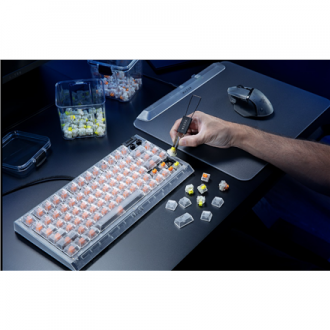 Razer Hot-swappable Mechanical Gaming Keyboard | BlackWidow V4 75% | Gaming Keyboard | Wired | US | Phantom White Edition | USB Razer Hot-swappable Mechanical Gaming Keyboard | BlackWidow V4 75% | Gaming Keyboard | Wired | US | Phantom White Edition | USB