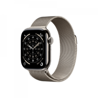Apple Watch Series 11 GPS + Cellular 42mm Natural Titanium Case with Natural Milanese Loop Apple Watch Series 11 GPS + Cellular 42mm Natural Titanium Case with Natural Milanese Loop
