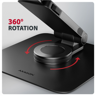 AXAGON STND-LRB stand with 360 rotation for laptops and tablets | Adjustable Height, Angle | 10-17.3 AXAGON STND-LRB stand with 360 rotation for laptops and tablets | Adjustable Height, Angle | 10-17.3