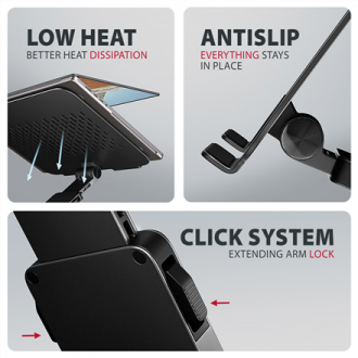 AXAGON STND-LRB stand with 360 rotation for laptops and tablets | Adjustable Height, Angle | 10-17.3 AXAGON STND-LRB stand with 360 rotation for laptops and tablets | Adjustable Height, Angle | 10-17.3