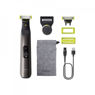 Philips | Hair Trimmer for Face and Body | QP6552/15 OneBlade Pro 360 | Cordless | Wet & Dry | Number of length steps 20 | Chrom