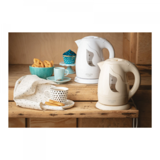 Adler | Kettle | AD 08 | Standard | 850 W | 1 L | Plastic | 360 rotational base | White