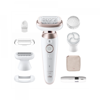 Braun Epilator | SES9-360 Silk pil 9 Flex 3D | Operating time (max) 50 min | Number of power levels 1 | Wet & Dry | White/Rose Braun Epilator | SES9-360 Silk pil 9 Flex 3D | Operating time (max) 50 min | Number of power levels 1 | Wet & Dry | White/Rose