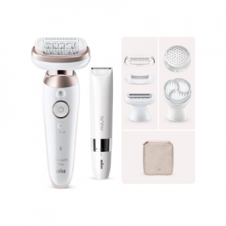 Braun Epilator | SES9-360 Silk pil 9 Flex 3D | Operating time (max) 50 min | Number of power levels 1 | Wet & Dry | White/Rose Braun Epilator | SES9-360 Silk pil 9 Flex 3D | Operating time (max) 50 min | Number of power levels 1 | Wet & Dry | White/Rose