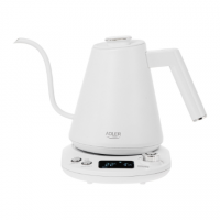 Adler | Kettle | AD 1349w | Electric | 1100 W | 1 L | Stainless Steel | 360 rotational base | White Adler | Kettle | AD 1349w | Electric | 1100 W | 1 L | Stainless Steel | 360 rotational base | White
