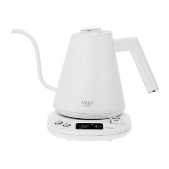 Adler | Kettle | AD 1349w | Electric | 1100 W | 1 L | Stainless Steel | 360 rotational base | White Adler | Kettle | AD 1349w | Electric | 1100 W | 1 L | Stainless Steel | 360 rotational base | White