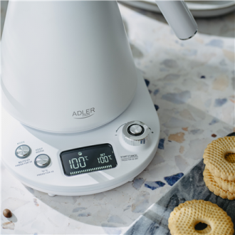 Adler | Kettle | AD 1349w | Electric | 1100 W | 1 L | Stainless Steel | 360 rotational base | White Adler | Kettle | AD 1349w | Electric | 1100 W | 1 L | Stainless Steel | 360 rotational base | White