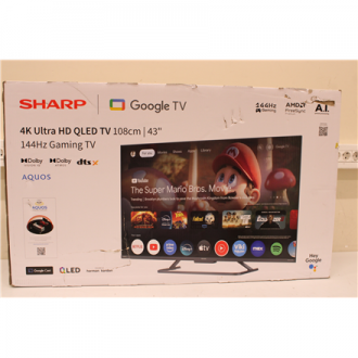 SALE OUT. Sharp 43HR7265E | 43 | Smart TV | Google TV | Black | DAMAGED PACKAGING SALE OUT. Sharp 43HR7265E | 43 | Smart TV | Google TV | Black | DAMAGED PACKAGING