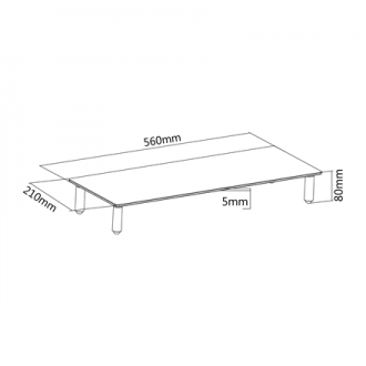 Digitus Universal glass monitor riser DA-90358 | 13-32 Digitus Universal glass monitor riser DA-90358 | 13-32
