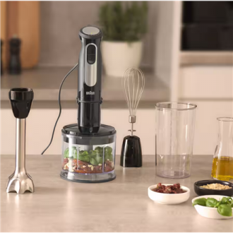 Braun Hand Blender | MQ55236M MultiQuick 5 Pro | Hand Blender | 750 W | Number of speeds 25 | Turbo mode | Black Braun Hand Blender | MQ55236M MultiQuick 5 Pro | Hand Blender | 750 W | Number of speeds 25 | Turbo mode | Black