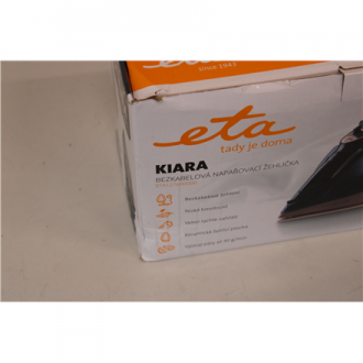 SALE OUT. ETA ETA127690000 Kiara Iron, Ceramic, 2200 W, Water tank 220 ml, Black | ETA | Iron | Kiara ETA127690000 | Cordless St