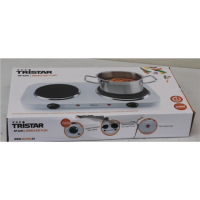 SALE OUT. Tristar KP-6245 Hot plate, 2 thermostats, 2 burners, 5 adjustable settings, Heat resisting housing, 1500W&1100W, White SALE OUT. Tristar KP-6245 Hot plate, 2 thermostats, 2 burners, 5 adjustable settings, Heat resisting housing, 1500W&1100W, White