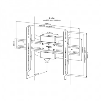 Neomounts WL30S-910BL16 TV pillar mount 40-75