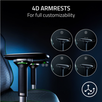 Razer Gaming Chair with Lumbar Support Iskur V2 EPU Leather, Aluminium | Black Razer Gaming Chair with Lumbar Support Iskur V2 EPU Leather, Aluminium | Black