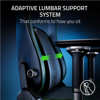 Razer Gaming Chair with Lumbar Support Iskur V2 EPU Leather, Aluminium | Black Razer Gaming Chair with Lumbar Support Iskur V2 EPU Leather, Aluminium | Black