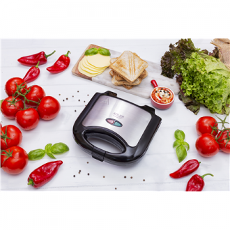 Adler | Sandwich maker | AD 3015 | 750 W | Number of plates 1 | Number of pastry 2 | Black Adler | Sandwich maker | AD 3015 | 750 W | Number of plates 1 | Number of pastry 2 | Black