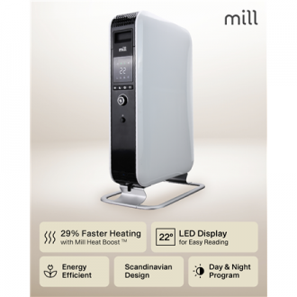 Mill | Heater | AB-H2000DN | Oil Filled Radiator | Number of power levels 3 | Power 2000 W | Suitable for rooms up to 24-34 m | 