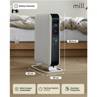 Mill | Heater | AB-H2000DN | Oil Filled Radiator | Number of power levels 3 | Power 2000 W | Suitable for rooms up to 24-34 m | 