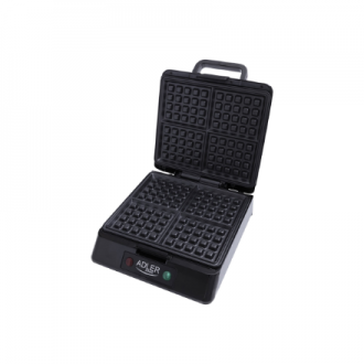 Adler | Waffle maker | AD 3036 | 1500 W | Number of pastry 4 | Belgium | Black Adler | Waffle maker | AD 3036 | 1500 W | Number of pastry 4 | Belgium | Black