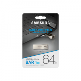 Samsung | BAR Plus | MUF-64BE3/APC | 64 GB | USB 3.1 | Silver Samsung | BAR Plus | MUF-64BE3/APC | 64 GB | USB 3.1 | Silver