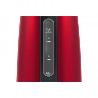 Bosch | Kettle | DesignLine TWK3P424 | Electric | 2400 W | 1.7 L | Stainless steel | 360 rotational base | Red