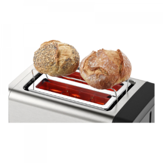Bosch | DesignLine Toaster | TAT4P420 | Power 970 W | Number of slots 2 | Housing material Stainless Steel | Stainless steel/Bla Bosch | DesignLine Toaster | TAT4P420 | Power 970 W | Number of slots 2 | Housing material Stainless Steel | Stainless steel/Bla