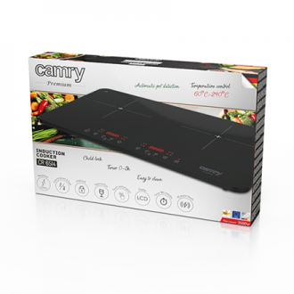 Camry | Hob | CR 6514 | Number of burners/cooking zones 2 | LCD Display | Black | Induction Camry | Hob | CR 6514 | Number of burners/cooking zones 2 | LCD Display | Black | Induction