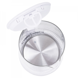 Mesko | Kettle | MS 1301w | Electric | 1850 W | 1.7 L | Glass/Stainless steel | 360 rotational base | White Mesko | Kettle | MS 1301w | Electric | 1850 W | 1.7 L | Glass/Stainless steel | 360 rotational base | White