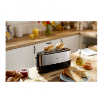 Philips | Toaster | HD2692/90 Viva Collection | Power 950 W | Number of slots 2 | Housing material Metal/Plastic | Black