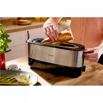 Philips | Toaster | HD2692/90 Viva Collection | Power 950 W | Number of slots 2 | Housing material Metal/Plastic | Black