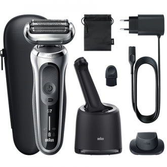 Braun | Shaver | 71-S7200cc | Operating time (max) 50 min | Wet & Dry | Silver/Black Braun | Shaver | 71-S7200cc | Operating time (max) 50 min | Wet & Dry | Silver/Black