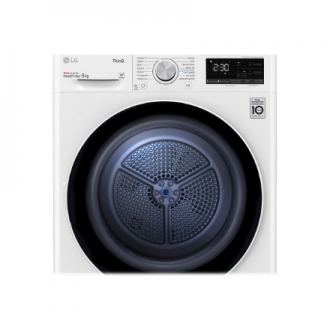 LG | Dryer Machine | RH80V3AV6N | Energy efficiency class D | Front loading | 8 kg | LED | Depth 69 cm | Wi-Fi | White LG | Dryer Machine | RH80V3AV6N | Energy efficiency class D | Front loading | 8 kg | LED | Depth 69 cm | Wi-Fi | White