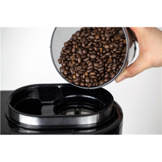 Caso | Design Compact Coffee Maker with Grinder | Pump pressure Not applicable bar | 600 W | Manual | Black/Stainless steel