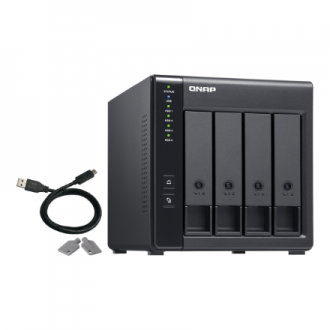 QNAP | 4-Bay | TR-004 | Up to 4 HDD/SSD Hot-Swap | Micro processor with hardware RAID QNAP | 4-Bay | TR-004 | Up to 4 HDD/SSD Hot-Swap | Micro processor with hardware RAID