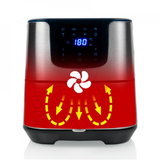 Princess | Digital Aerofryer Deluxe XXL | 182060 | Power 1700 W | Capacity 5.5 L | Black/Stainless Steel Princess | Digital Aerofryer Deluxe XXL | 182060 | Power 1700 W | Capacity 5.5 L | Black/Stainless Steel