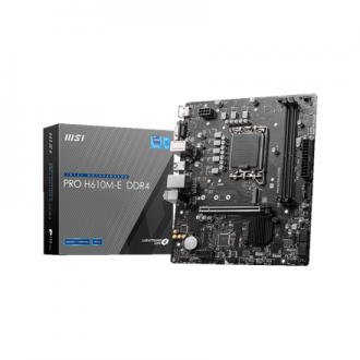 MSI | PRO H610M-E DDR4 | Processor family Intel | Processor socket LGA1700 | DDR4 DIMM | Memory slots 2 | Supported hard disk dr MSI | PRO H610M-E DDR4 | Processor family Intel | Processor socket LGA1700 | DDR4 DIMM | Memory slots 2 | Supported hard disk dr
