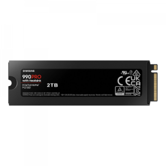 Samsung | 990 PRO with Heatsink | 2000 GB | SSD form factor M.2 2280 | Solid-state drive interface M.2 NVMe | Read speed 7450 MB Samsung | 990 PRO with Heatsink | 2000 GB | SSD form factor M.2 2280 | Solid-state drive interface M.2 NVMe | Read speed 7450 MB