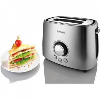 Gorenje | Toaster | T1000E | Power 1000 W | Number of slots 2 | Housing material Metal | Stainless Steel Gorenje | Toaster | T1000E | Power 1000 W | Number of slots 2 | Housing material Metal | Stainless Steel