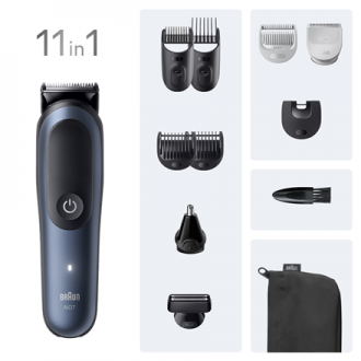 Braun 11in1 Grooming Kit | All-in-One Series 7 AIO7540 | Cordless | Number of length steps 14 | Black/Blue Braun 11in1 Grooming Kit | All-in-One Series 7 AIO7540 | Cordless | Number of length steps 14 | Black/Blue