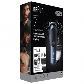 Braun 11in1 Grooming Kit | All-in-One Series 7 AIO7540 | Cordless | Number of length steps 14 | Black/Blue Braun 11in1 Grooming Kit | All-in-One Series 7 AIO7540 | Cordless | Number of length steps 14 | Black/Blue