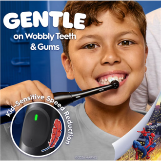 Oral-B Electric Toothbrush with Travel Case, 6Y+ | iO Kids Marvel Spiderman | Rechargeable | For kids | Number of brush heads in
