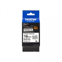 Brother | TZe-S241 Strong Adhesive Laminated Tape | Black on White | TZe | 8 m | 1.8 cm