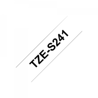 Brother | TZe-S241 Strong Adhesive Laminated Tape | Black on White | TZe | 8 m | 1.8 cm Brother | TZe-S241 Strong Adhesive Laminated Tape | Black on White | TZe | 8 m | 1.8 cm